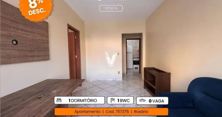 Apartamento de 1 dormitório mobiliado, localizado no centro da cidade!