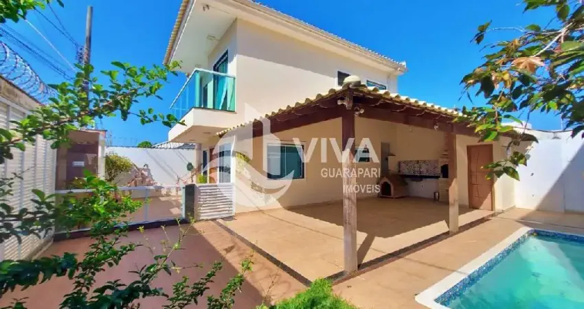 Casa duplex composta por 3 quartos com área de lazer completa á venda no itapebussu, guarapari-es - viva guarapari imóveis