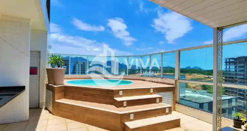 Cobertura de luxo à venda em guarapari-es, praia do morro: 4 quartos, 1 suite, 3 salas, 2 banheiros, 2 vagas de garagem, 220m².