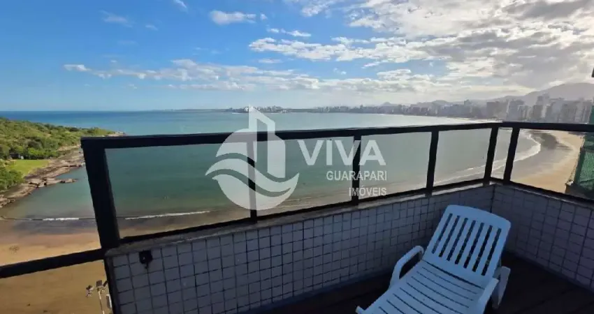 Cobertura linear frente para o mar composto por 4 quartos à venda na praia do morro, guarapari-es