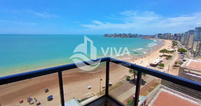Imperdível oportunidade: apartamento frente para o mar à venda praia do morro, guarapari-es, 4 quartos, 2 suítes, 3 salas, 2 vagas de garagem, 142m².