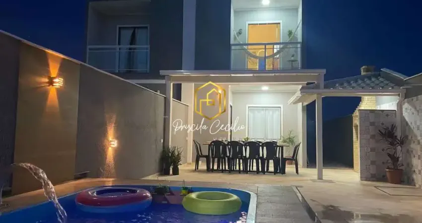 Casa Mobiliada com piscina em Residencial em Unamar