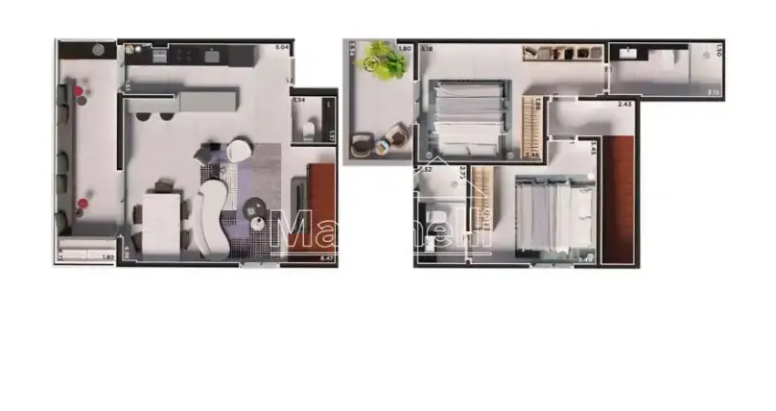 Duplex à venda no edifício icon smart home, próximo ao ribeirão shopping - ribeirão preto/sp.