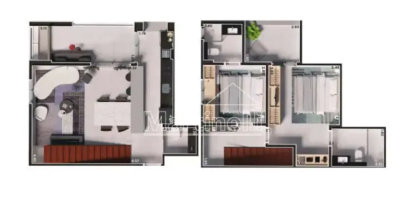 Duplex à venda no edifício icon smart home, próximo ao ribeirão shopping - ribeirão preto/sp.