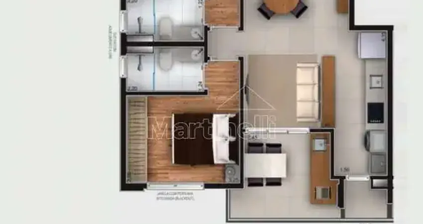 Apartamento com 2 quartos à venda no Residencial Taiwan, Ribeirão Preto