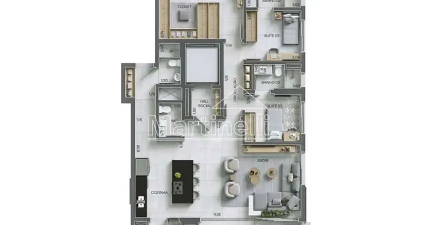 Apartamento à venda no condomínio cidade de barcelona, próximo ao parque olhos d`água - ribeirão preto/sp.