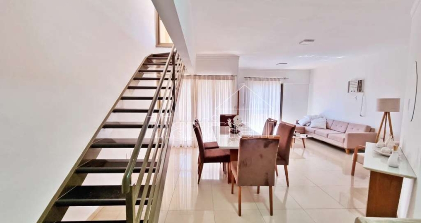 Cobertura mobiliada de 216m² de área útil para locação no Edifício Bahamas, próximo ao Parque Carlos Raya - Bairro Jardim Botânico, Ribeirão Preto/SP.
