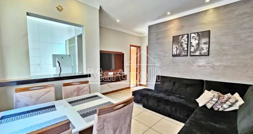 Apartamento mobiliado de 62m² de área útil para locação e venda no Condomínio Dinah de Novaes, próximo ao Cenourão - Bairro Jardim Botânico, Ribeirão Preto/SP.