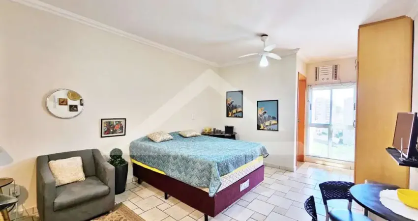 Flat mobiliado para locação no condomínio villaggio modena, próximo a faculdade unip - ribeirão preto/sp.