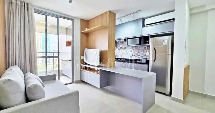 Apartamento mobiliado de 51m² de área útil para locação, próximo ao Ribeirão Shopping - Bairro Alto da Boa Vista, Ribeirão Preto/SP.