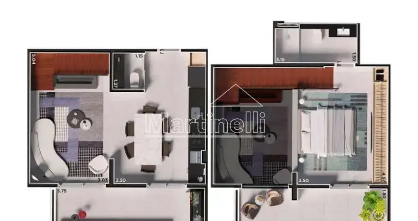 Loft à venda no Edifício Icon Smart Home, próximo ao Ribeirão Shopping - Ribeirão Preto/SP.