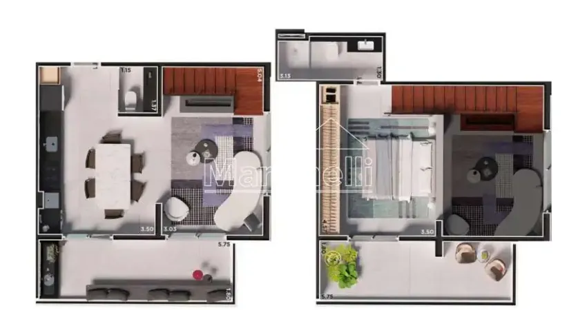 Loft à venda no Edifício Icon Smart Home, próximo ao Ribeirão Shopping - Ribeirão Preto/SP.