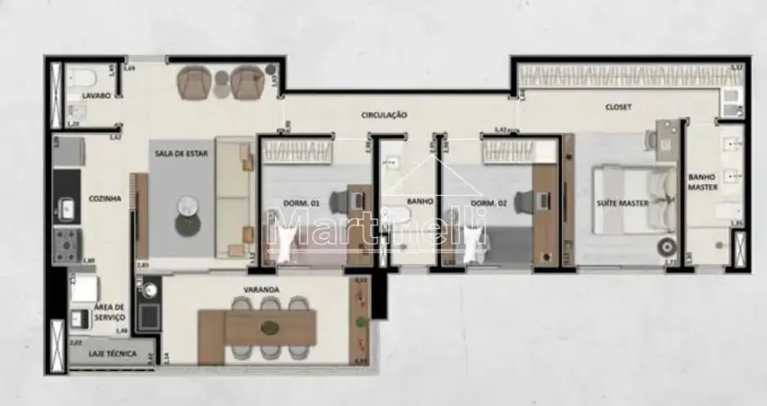 Apartamento à venda no Edifício THZ, próximo ao Parque Uber Sul - Ribeirão Preto/SP.