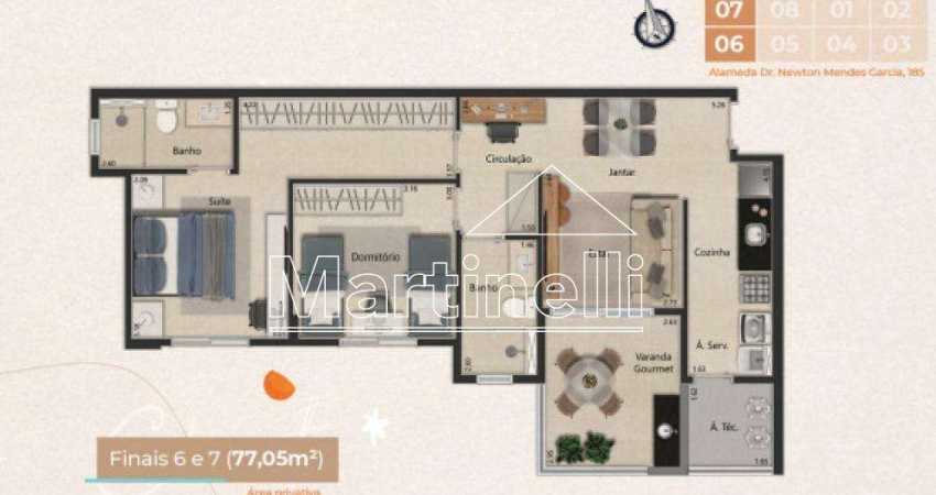 Apartamento à venda no Condomínio Chianti Beach Residence, próximo ao Parque Olhos D`água - Ribeirão Preto/SP.