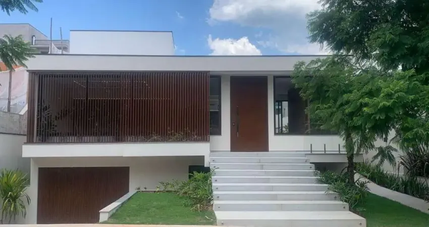 Casa à venda em condomínio alphaville dom pedro 3 em campinas-sp: 3 suítea,  sala, 4 banheiros, 6 vagas de garagem, 350m². nova e térrea!