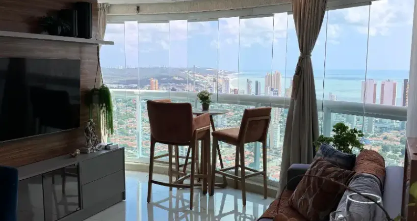 Belíssimo apartamento 2/4 suíte, mobiliado com vista mar - ponta negra