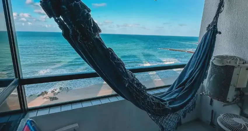 Oferta!! lindo apartamento 02 suítes 56m² vista mar no golden tower