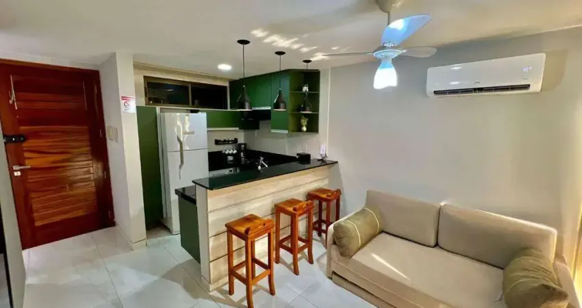 Flat MOBILIADO com 1 dormitório à venda, 35 m² por R$ 430.000 - Ponta de Campina - Cabedelo/PB