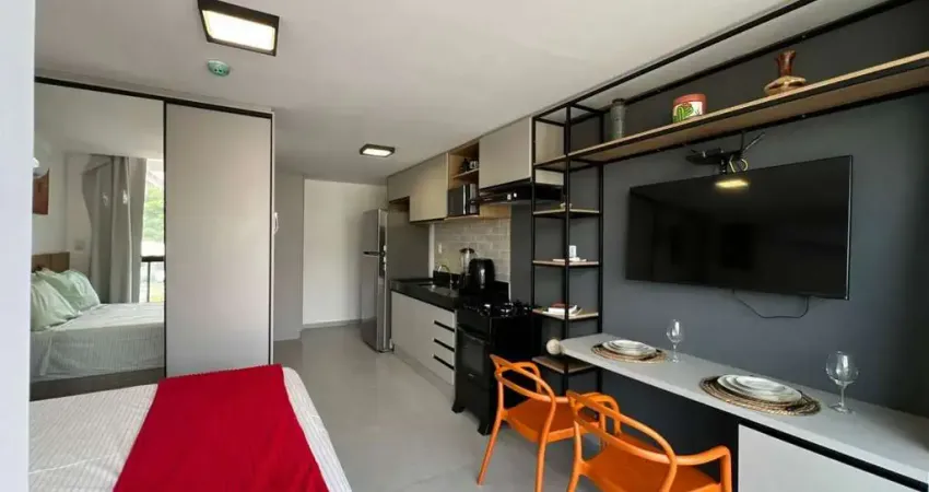 Flat mobiliado com 1 dormitório à venda, 28 m² por r$ 430.000 - jardim oceania - joão pessoa/pb