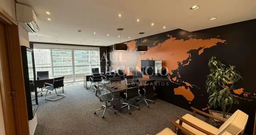 Sala mobiliada para alugar no Palhano Premium