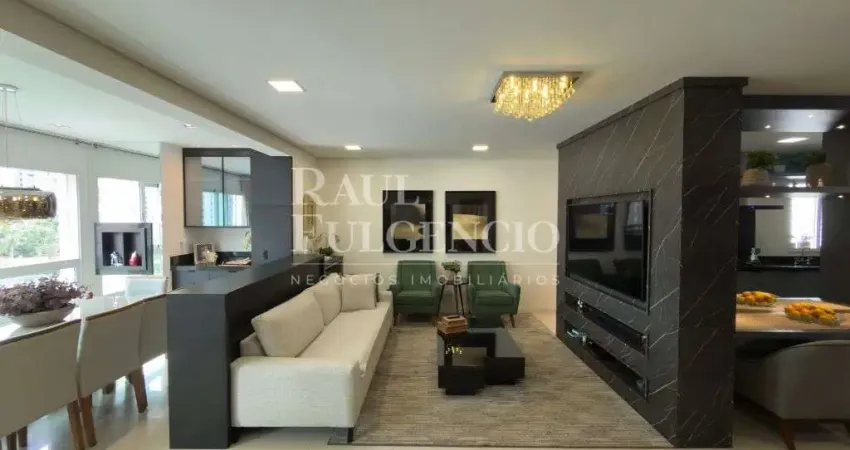 Apartamento mobiliado para alugar no ed elegance na gleba palhano com 122m2