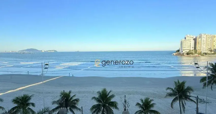 Apartamento a venda na praia das astúrias, frente ao mar, 03 dormitórios, com 02 vagas de garagem