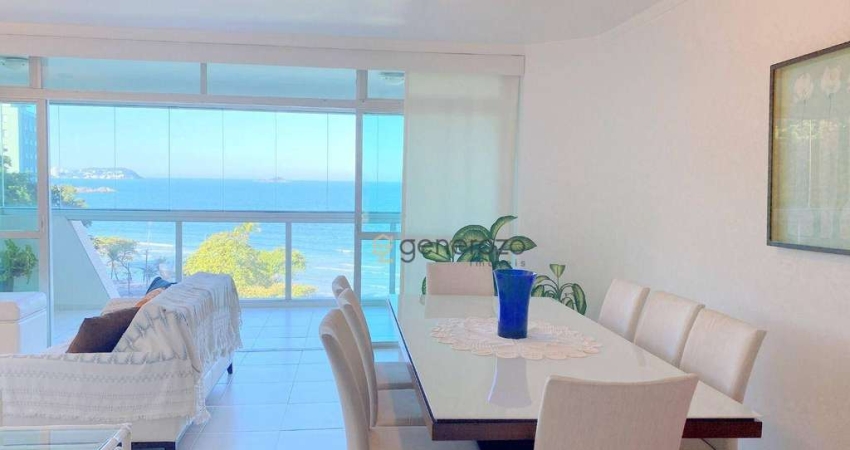 Apartamento de frente à praia, 03 dormitórios, 02 vagas, lazer, Astúrias