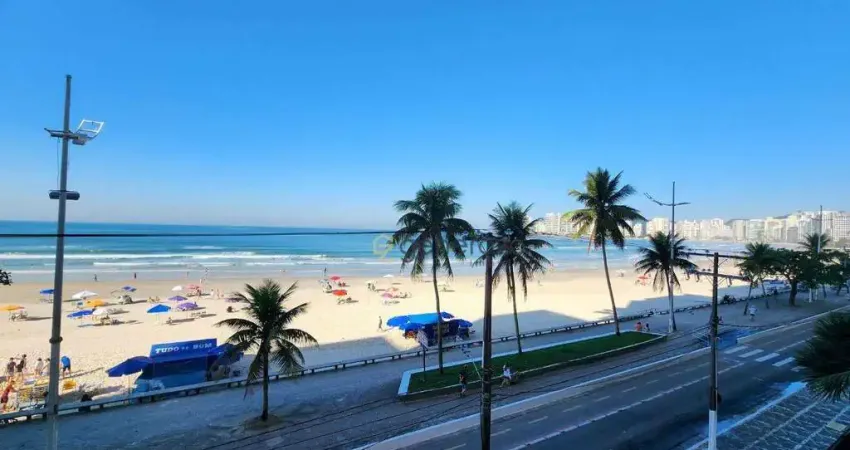 Apartamento frente à praia, 03 dormitórios, 01 vaga, Pitangueiras