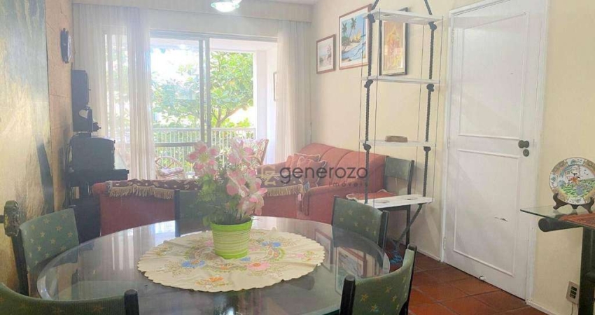 Apartamento à venda na praia das Pitangueiras, 02 dormitórios, sacada, 02 vagas