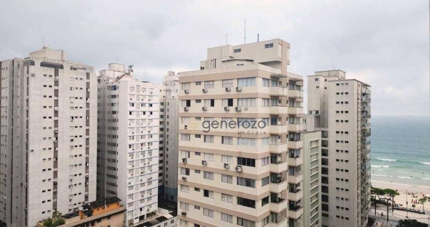 Apartamento a venda na praia das Pitangueiras, 03 dormitórios, 02 vagas de garagem, sacada e vista para o mar