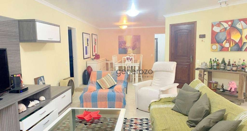 Apartamento à venda na praia das Pitangueiras, 03 dormitórios, 02 vagas, lazer