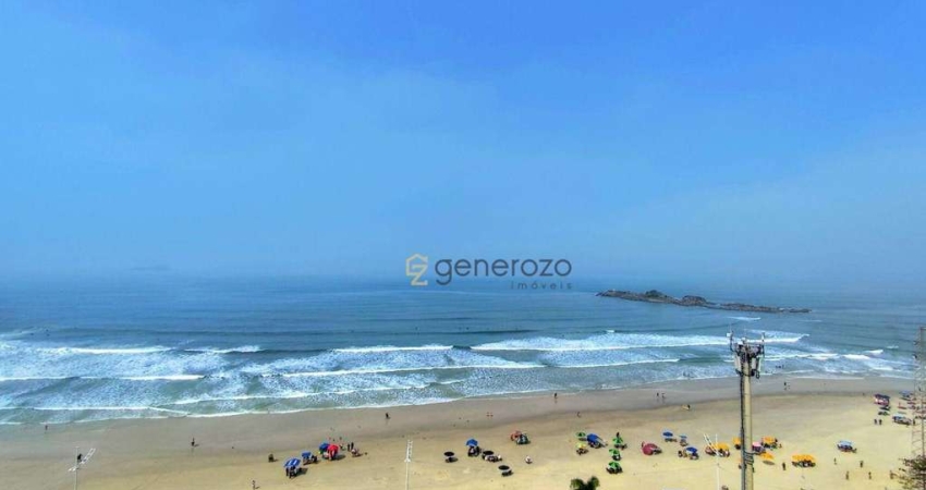 Apartamento á venda na praia das Pitangueiras, 03 dormitórios, 02 vagas de garagem, frente mar.