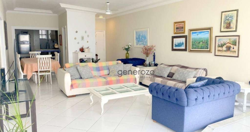 Apartamento frente à praia das Pitangueiras, 03 suítes, 01 vaga