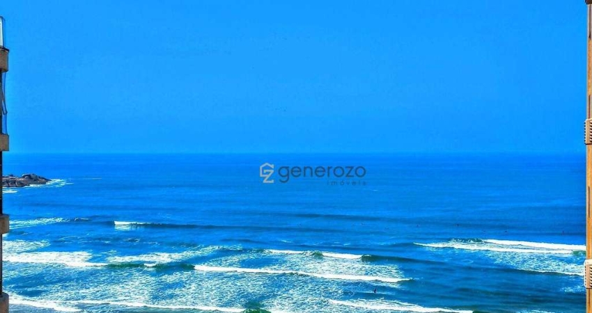 Apartamento frente à praia das Pitangueiras, 03 dormitórios, 03 Suítes, 01 vaga