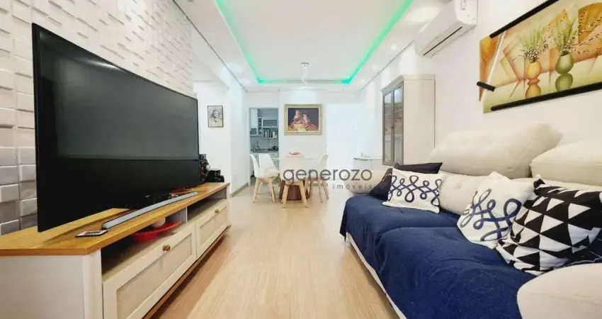 Apartamento a venda na praia das Pitangueiras, 03 dormitórios, 02 vagas de garagem e lazer no prédio