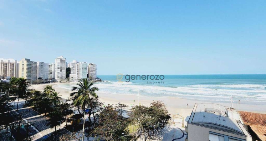 Apartamento a venda na Praia das Pitangueiras, frente ao mar, 04 dormitórios, 01 vaga de garagem