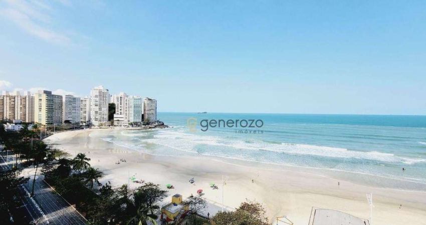 Apartamento a venda na praia das Pitangueiras, frente ao mar, 03 dormitórios, com 01 vaga de garagem