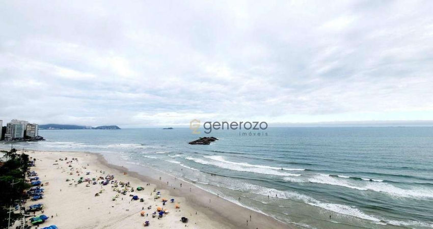 Apartamento a venda na praia das Pitangueiras, frente ao mar, 03 dormitórios, 01 vaga de garagem