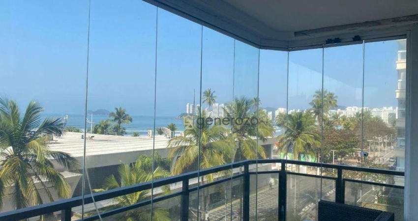 Apartamento frente à praia das Pitangueiras, 03 suítes, 02 vagas, lazer