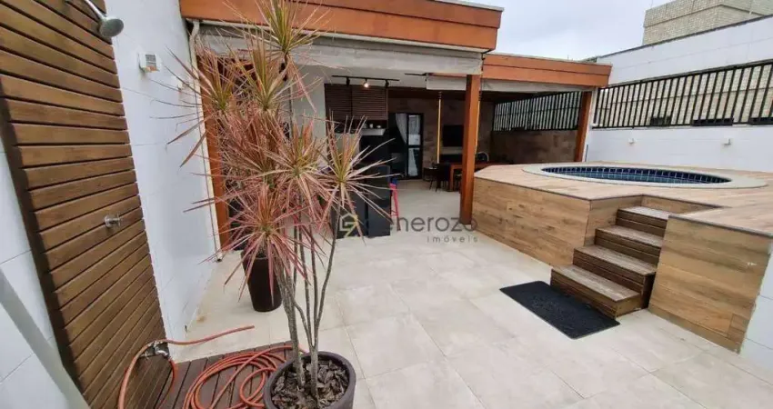 Cobertura a venda na praia das Astúrias, 03 dormitórios, lazer privativo, 01 vaga de garagem