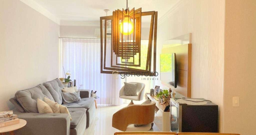 Apartamento na praia da Enseada, 03 dormitórios, 01 vaga, lazer