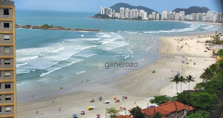 Apartamento a venda na praia das Pitangueiras, frente ao mar, 02 dormitórios, com garagem e lazer