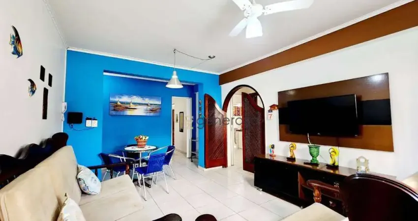 Apartamento a venda na praia das Astúrias, 02 dormitórios, com garagem, a 01 quadra da praia
