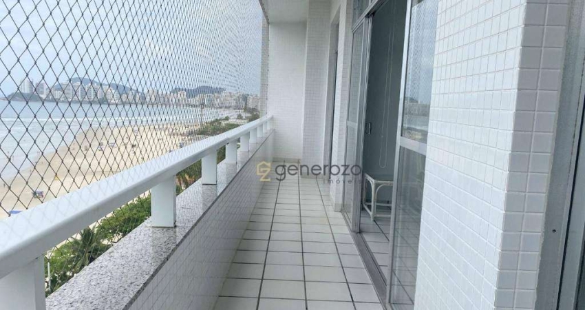Apartamento frente à praia, 04 dormitórios, 01 vaga, Pitangueiras
