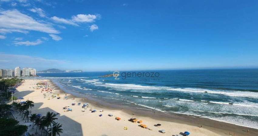 Apartameto a venda na praia das Pitangueiras, frente ao mar, 04 dormitórios, sacada e 01 vaga de garagem