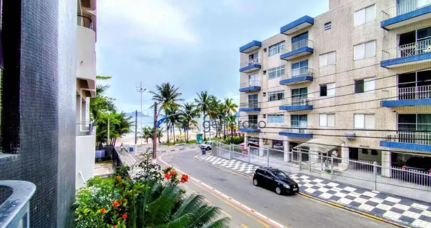 Apartamento na praia do Tombo, frente à praia, 03 dormitórios, 01 vaga de garagem