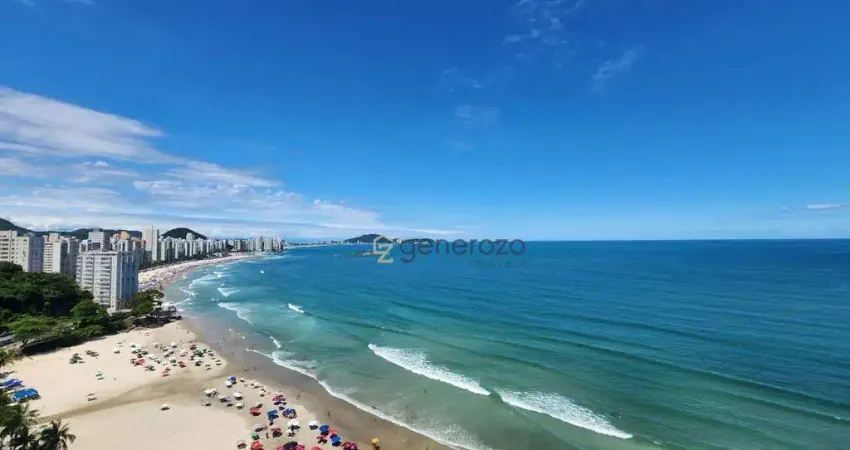 Apartamento a venda na praia das Astúrias, frente ao mar, 03 dormitórios, 02 vagas de garagem e lazer