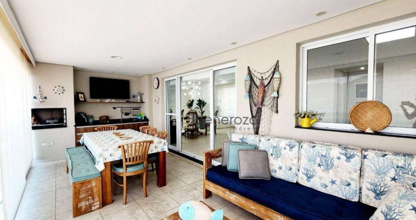 Apartamento a venda na praia das Astúrias, varanda gourmet, 03 dormitórios, 02 vagas de garagem e lazer completo