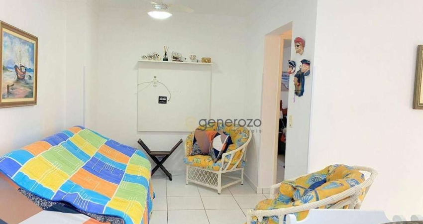 Apartamento na praia das Pitangueiras, 01 dormitório, 01 vaga de garagem