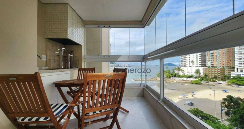 Apartamento a venda na praia das Astúrias, frente ao mar, 03 dormitórios, varanda gourmet, 02 vagas e lazer